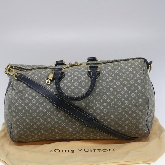 LOUIS VUITTON Monogram Idylle Speedy Voyage Boston Bag Navy M56706 - Picture 12 of 16